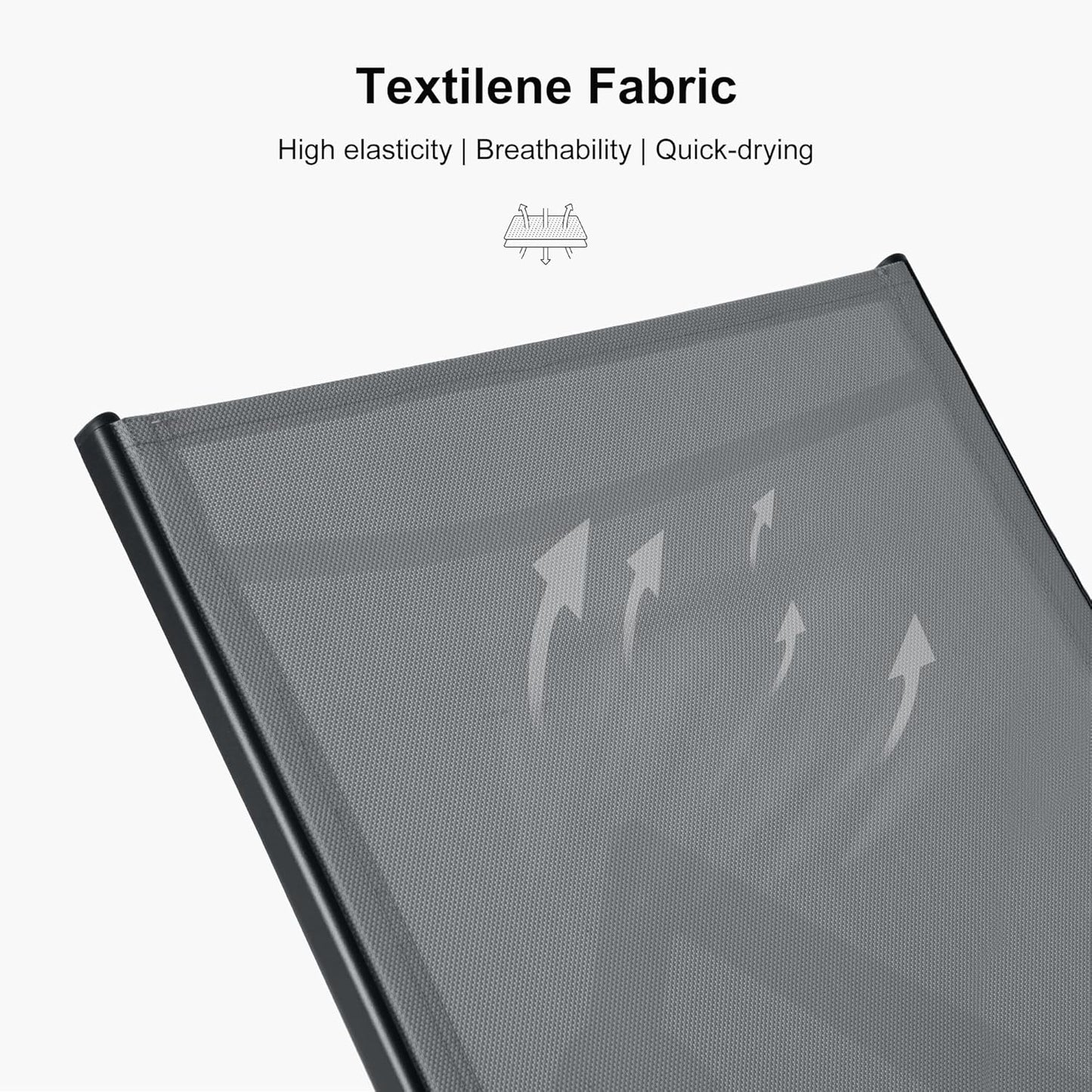 PURPLE LEAF Patio Tanning Lounge Chair Set with Face Down Hole Outdoor Aluminum Adjustable Reclining Chairs Wheels Pillows and Table for Poolside Beach Sunbathing Lounger, Beige