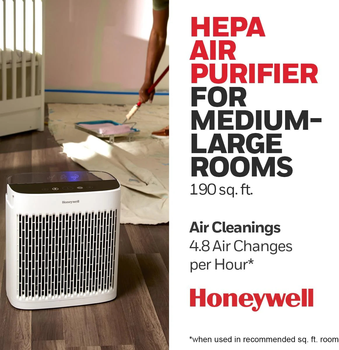 190' Medium-Large Rooms HEPA Air Purifier