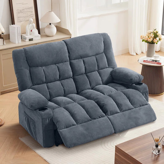 Recliner Loveseat with Cup Holders for Living Room
