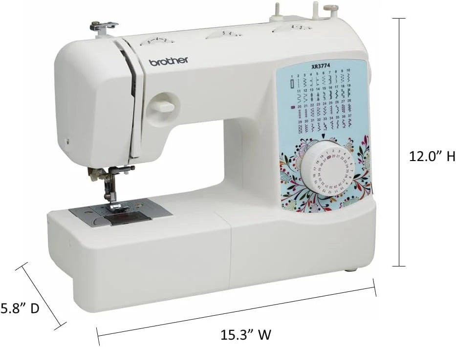 Sewing and Quilting Machine, XR3774, 37 Built-in Stitches, Includes 8 Sewing Feet