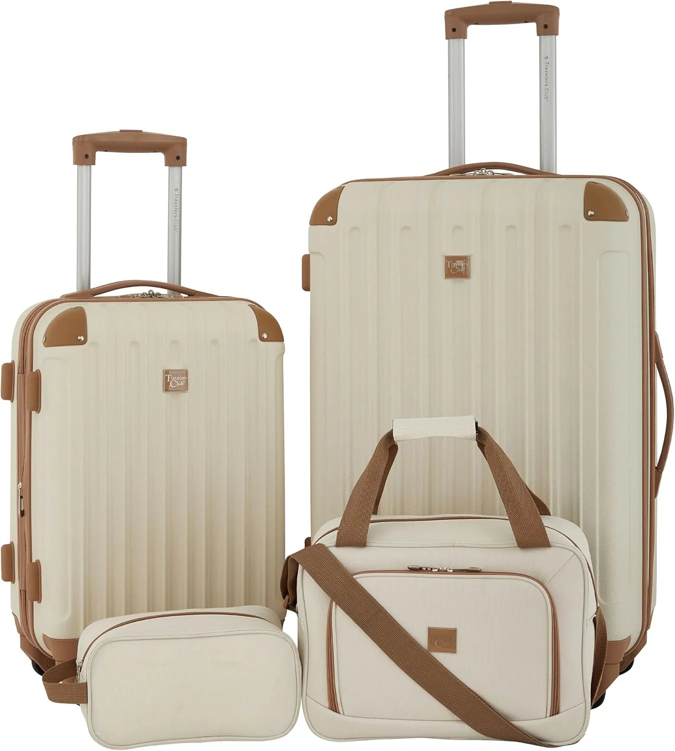Hardside Travel Luggage, Lilac, Set of 4