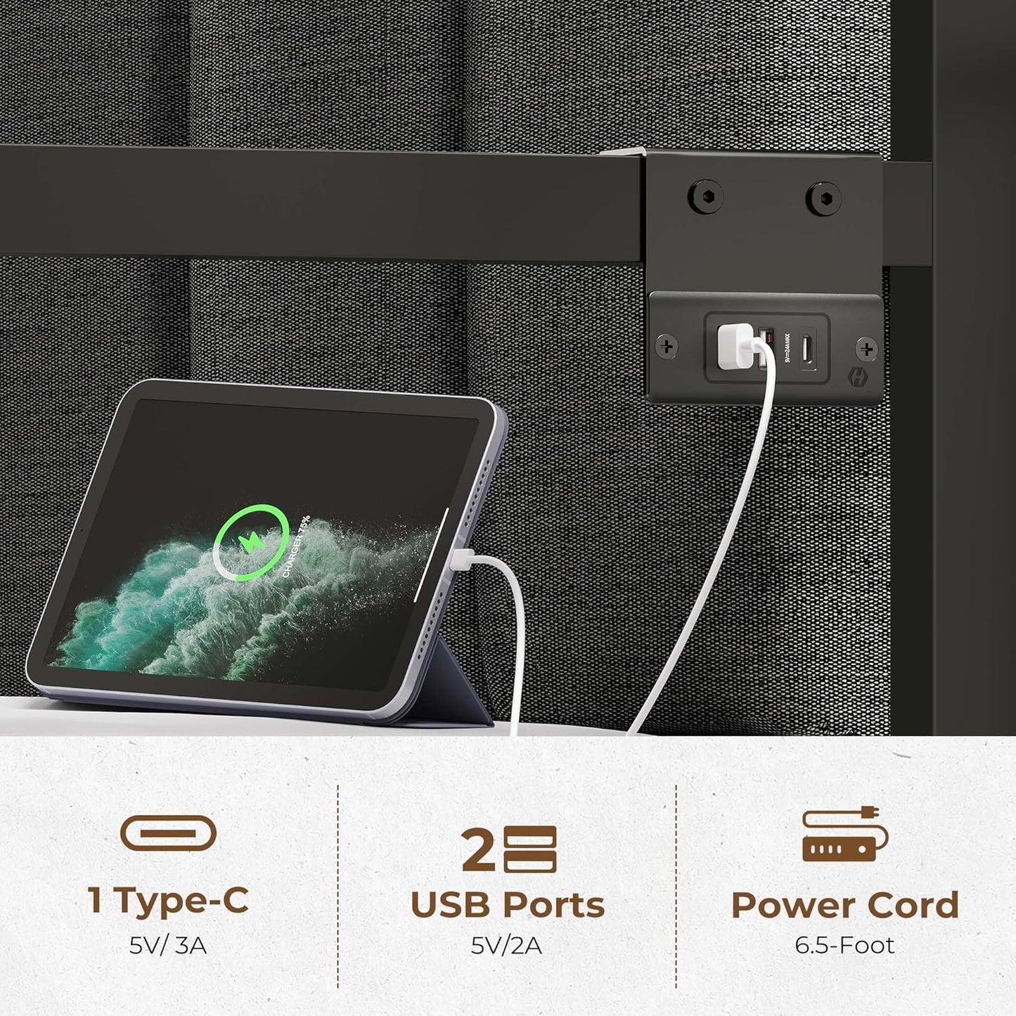 Rolanstar Daybed with Charging Station and LED Lights, Height Adjustable Twin Daybed with Trundle, Metal Sofa Bed Frame with Steel Slat Support