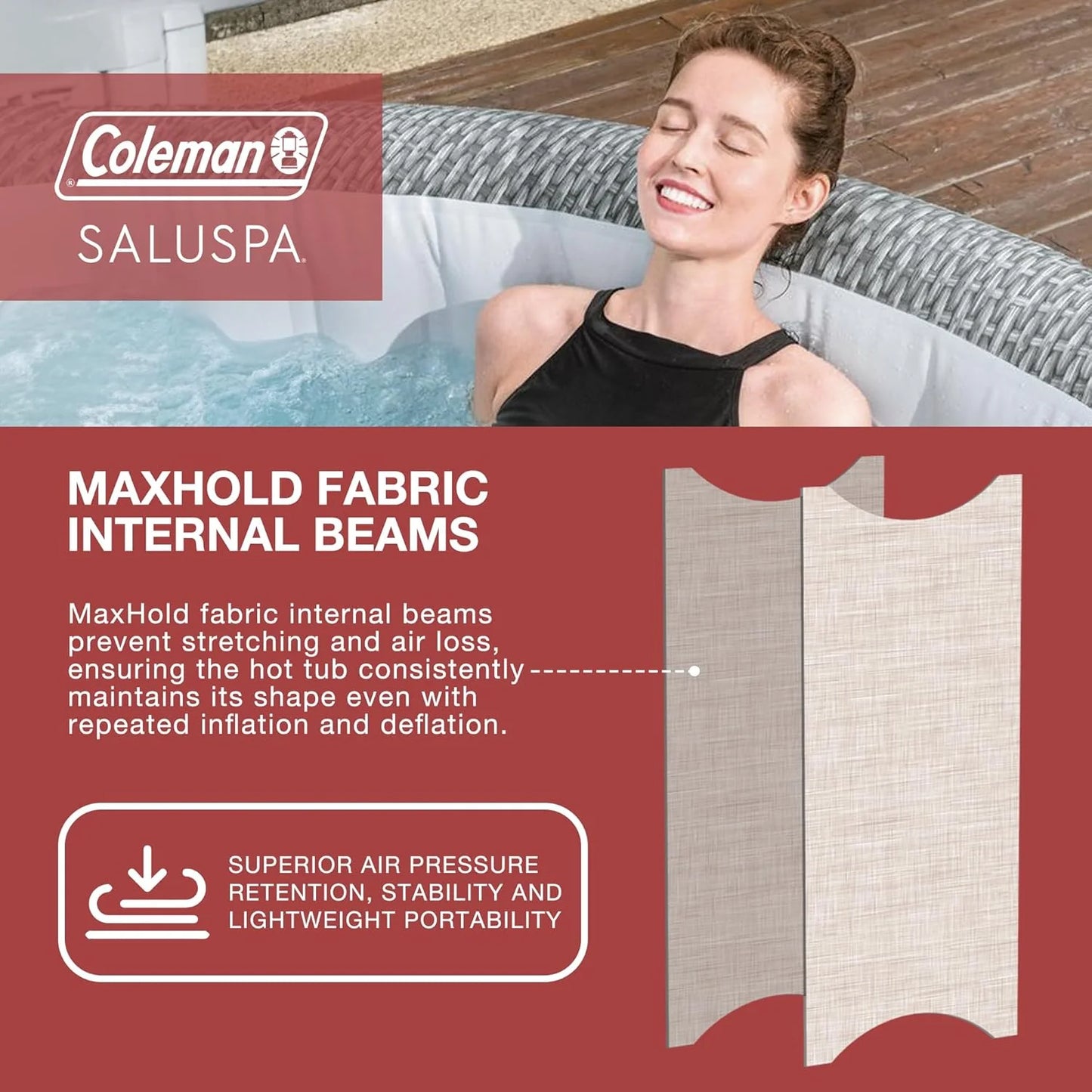 SaluSpa Sicily AirJet 7 Person Inflatable Hot Tub Round Portable Outdoor Spa with 180 Soothing AirJets and Insulated Cover, Gray