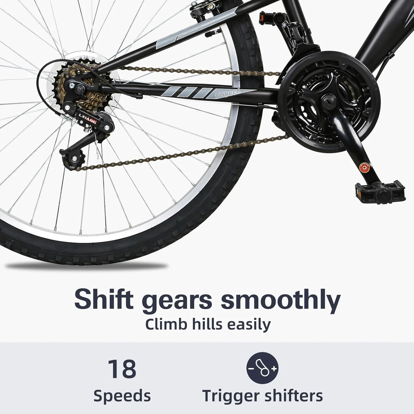 WEIZE Mountain Bike, 26 27.5 inch Outdoor Hybrid Bikes,18-Speed/High-Carbon Steel/Dual Full Suspension, Adjustable Ergonomic Seat for Men Women Adult, MTB Bicycle with Suspension Fork,Sleek Colors