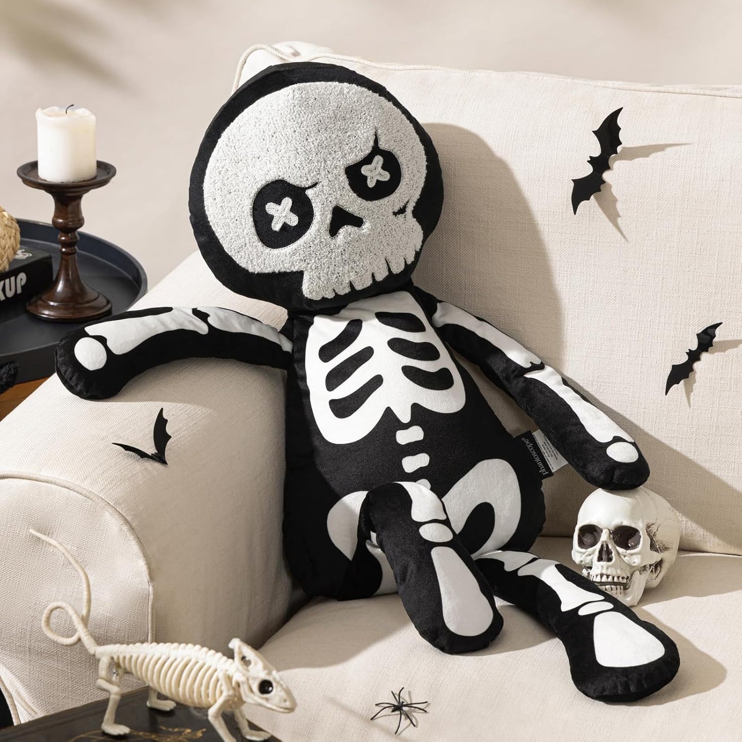 Halloween Shaped Throw Pillow Skeleton Shaped Pillow