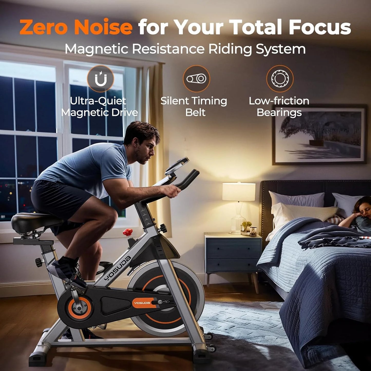 Arita brand fitness bicycle Home fixed fitness treadmill Low noise design, tablet stand