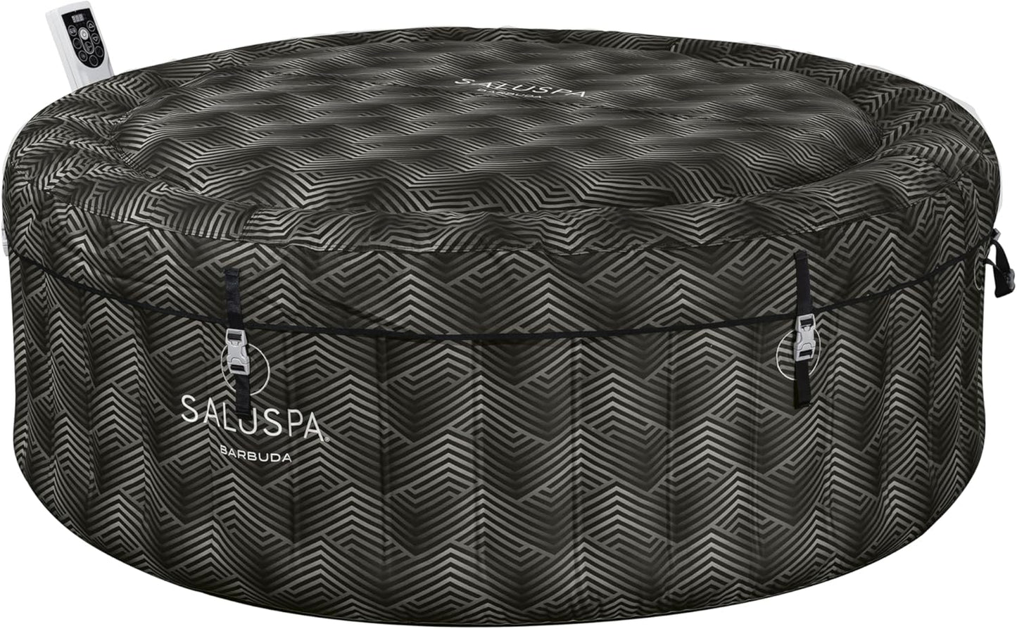 Bestway SaluSpa Miami EnergySense AirJet Inflatable Hot Tub Spa (71" x 26") | Portable Hot Tub with 2 Covers (1 Energy-Efficient Thermal Cover and 1 Standard Cover) | Fits Up to 2-4 Persons | Black