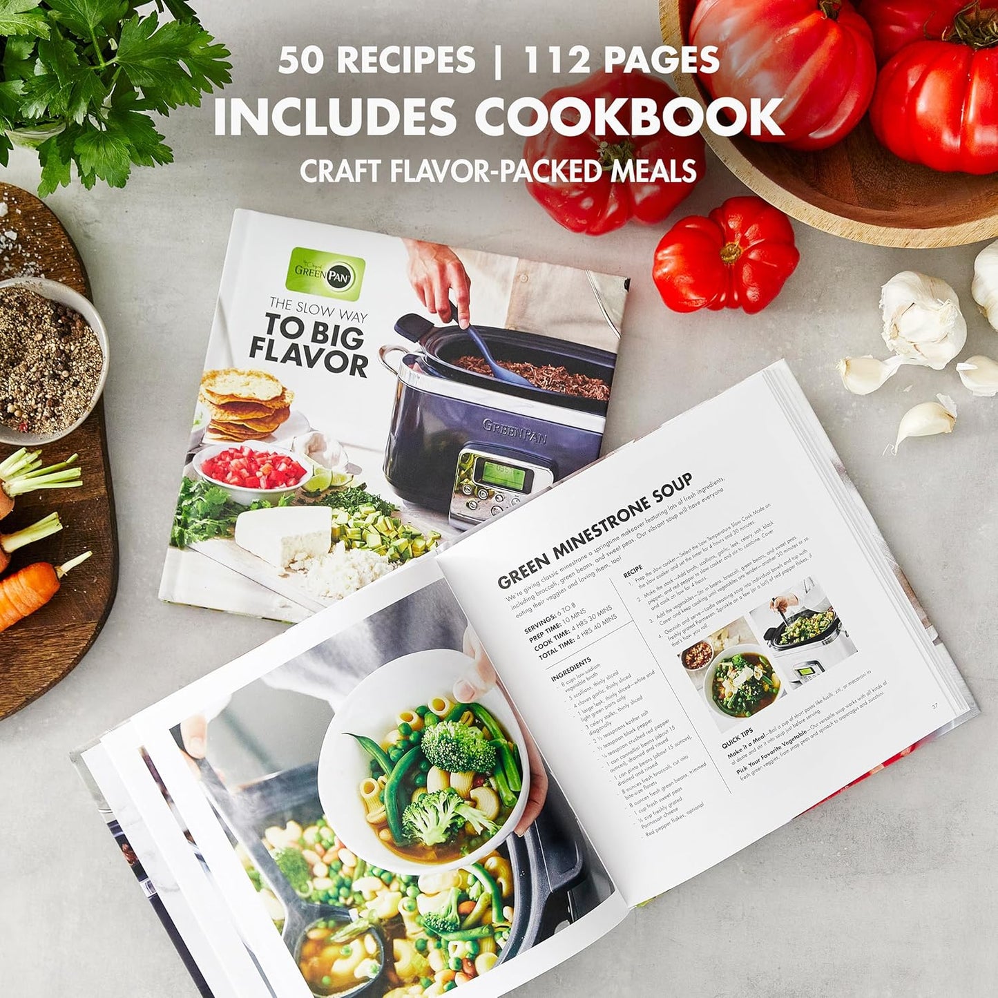 8-in-1 Programmable 6QT Electric Slow Cooker with Dishwasher-Safe Lid and Removable Base