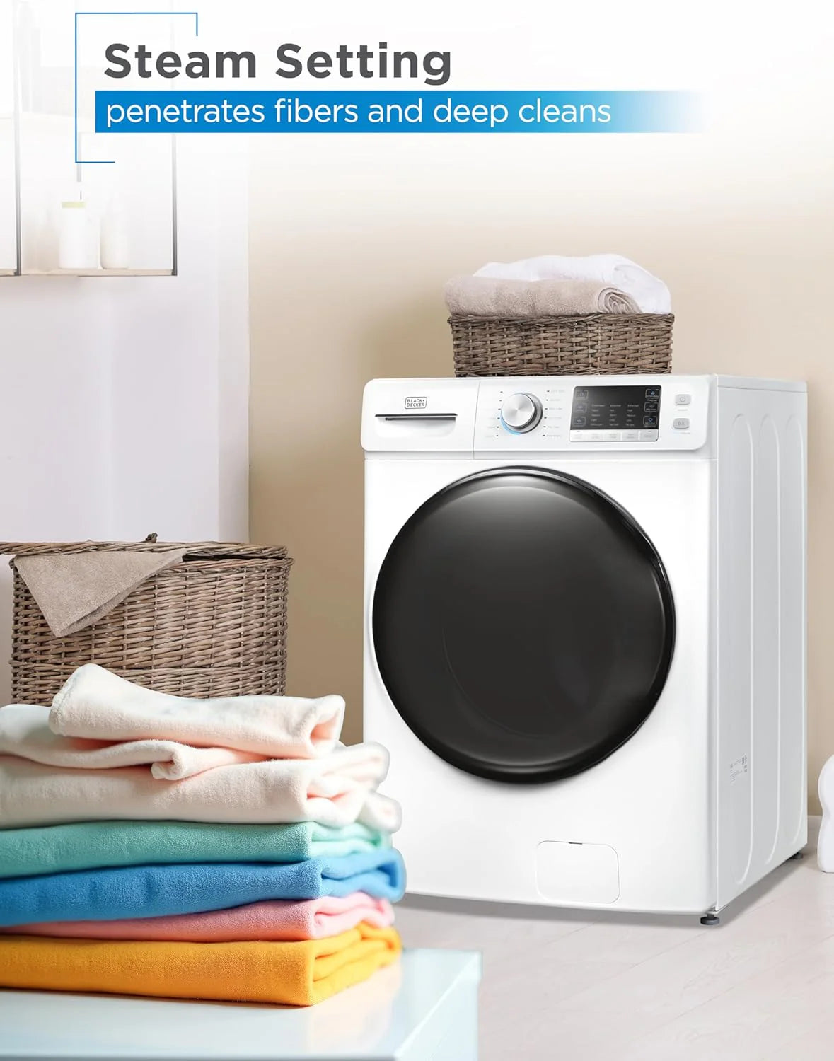 Portable Washer 6.6 lb. Capacity Washing Machine for Homes & Apartments 5 Wash Cycles Quick Connect Sink Adapter and Drain Hose Included Transparent Lid