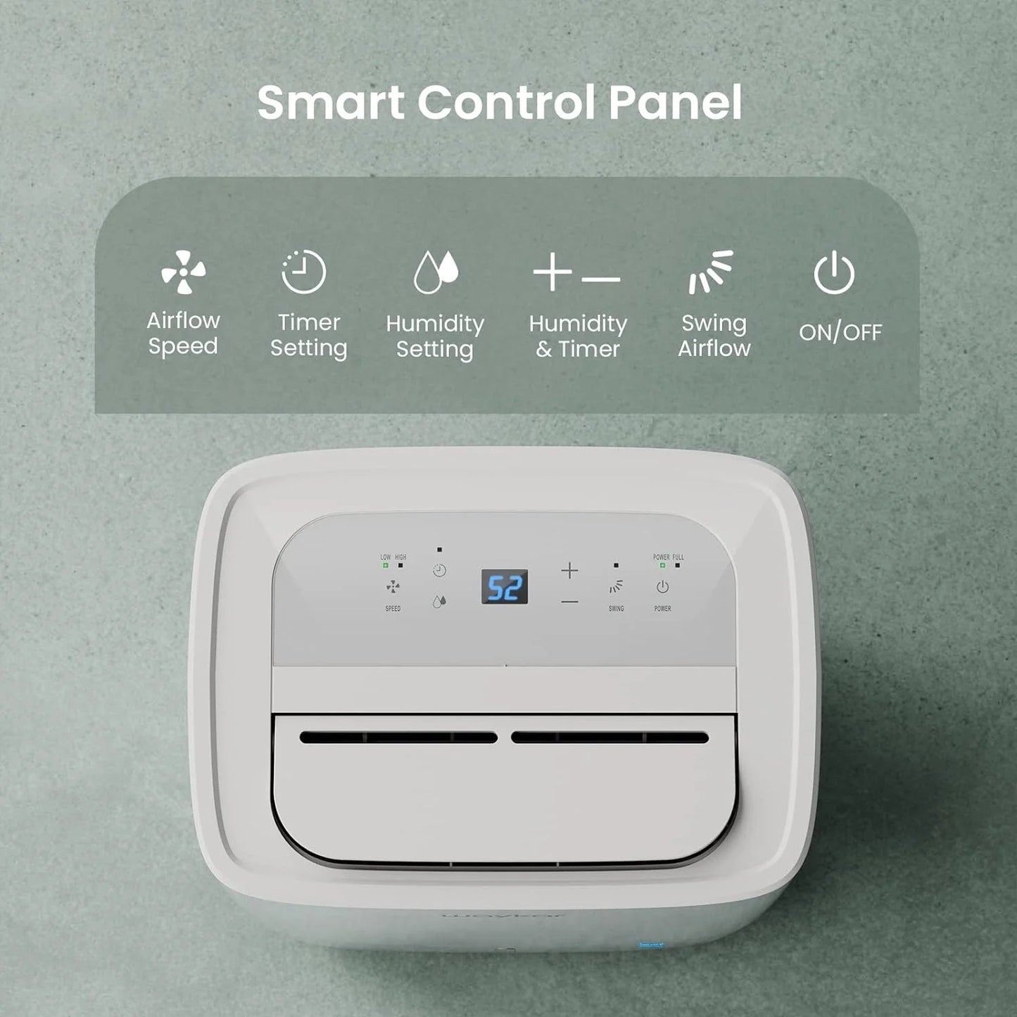 Waykar 2000 Sq. Ft Dehumidifier for Home and Basements, with Auto or Manual Drainage, 0.66 Gallon Water Tank Capacity