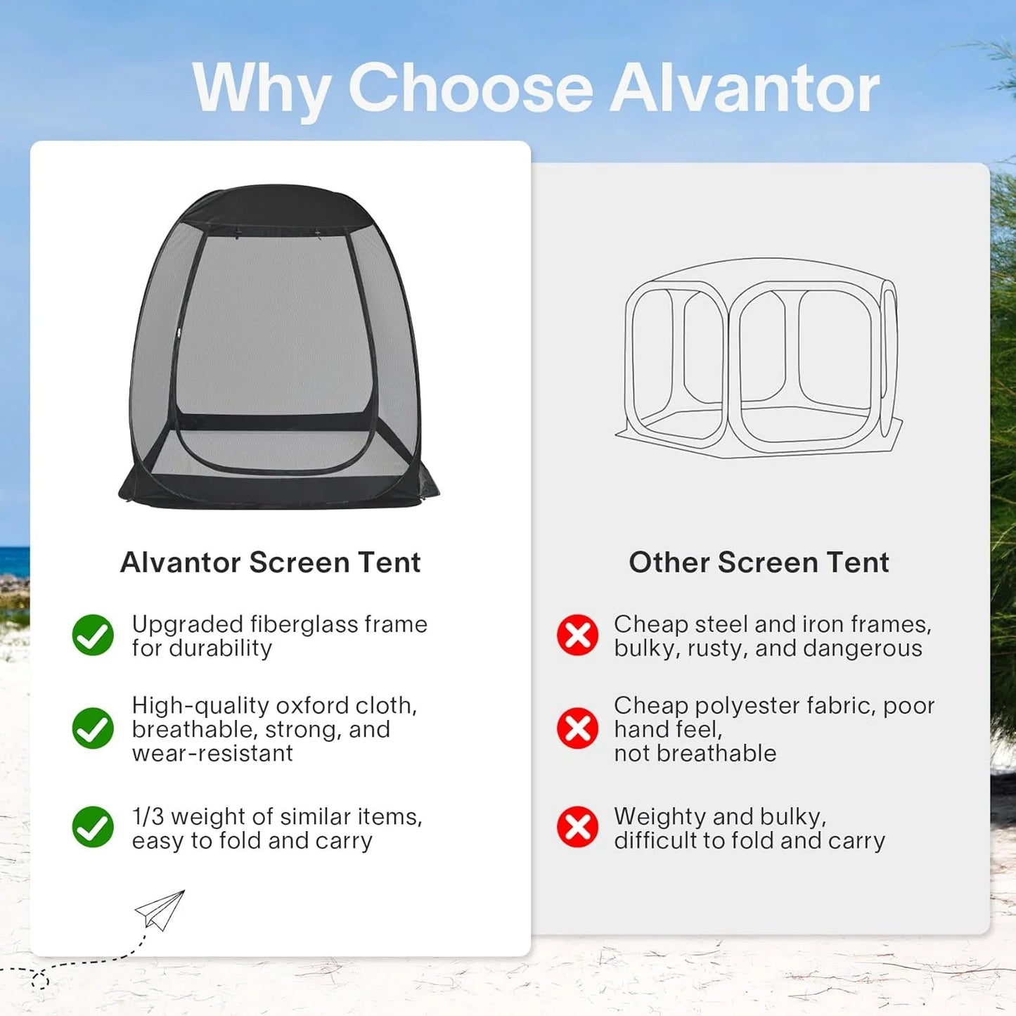 Pop Up Screen House Gazebo Tent with Mosquito Netting Sides