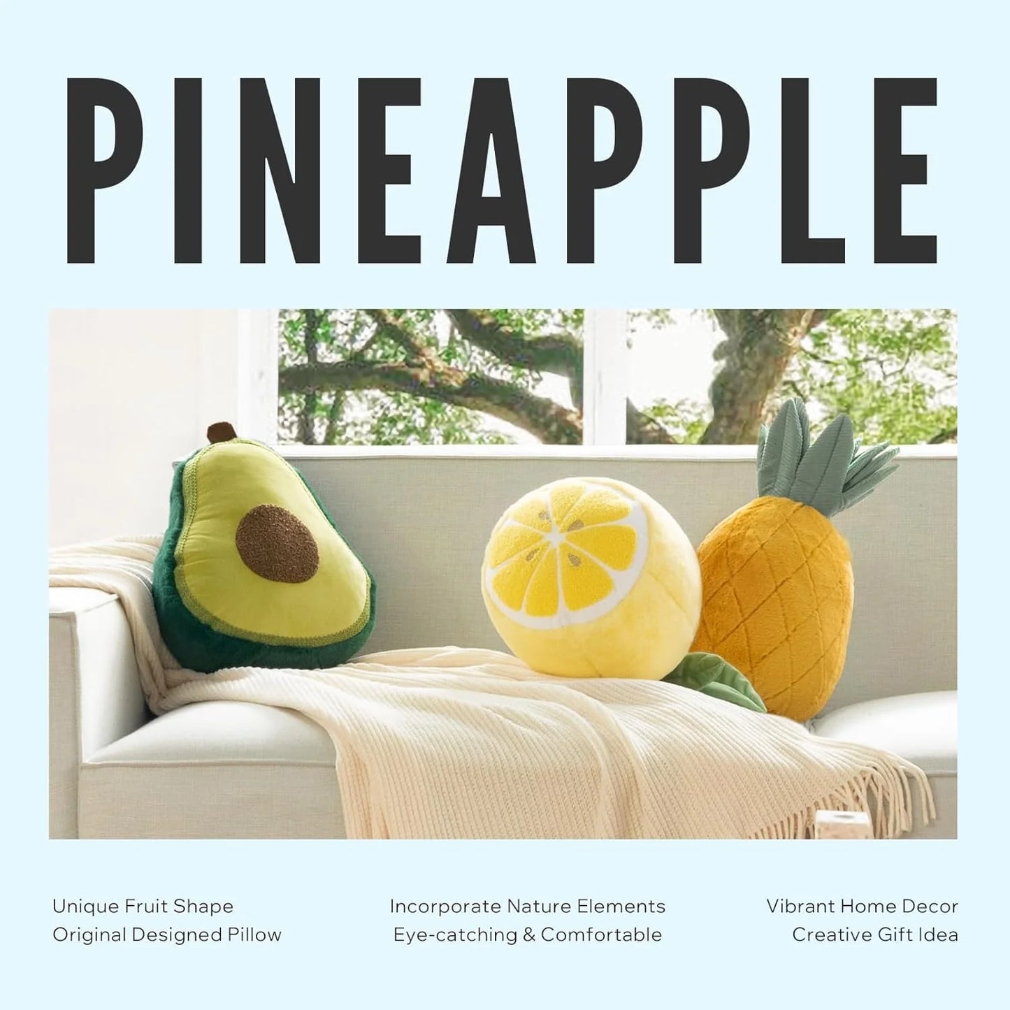 Fruit Shaped Pillows Series Grapefruit Shaped Throw Pillow