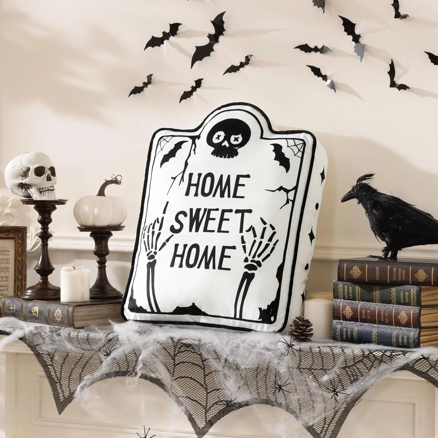 Happy Halloween Shaped Throw Pillow