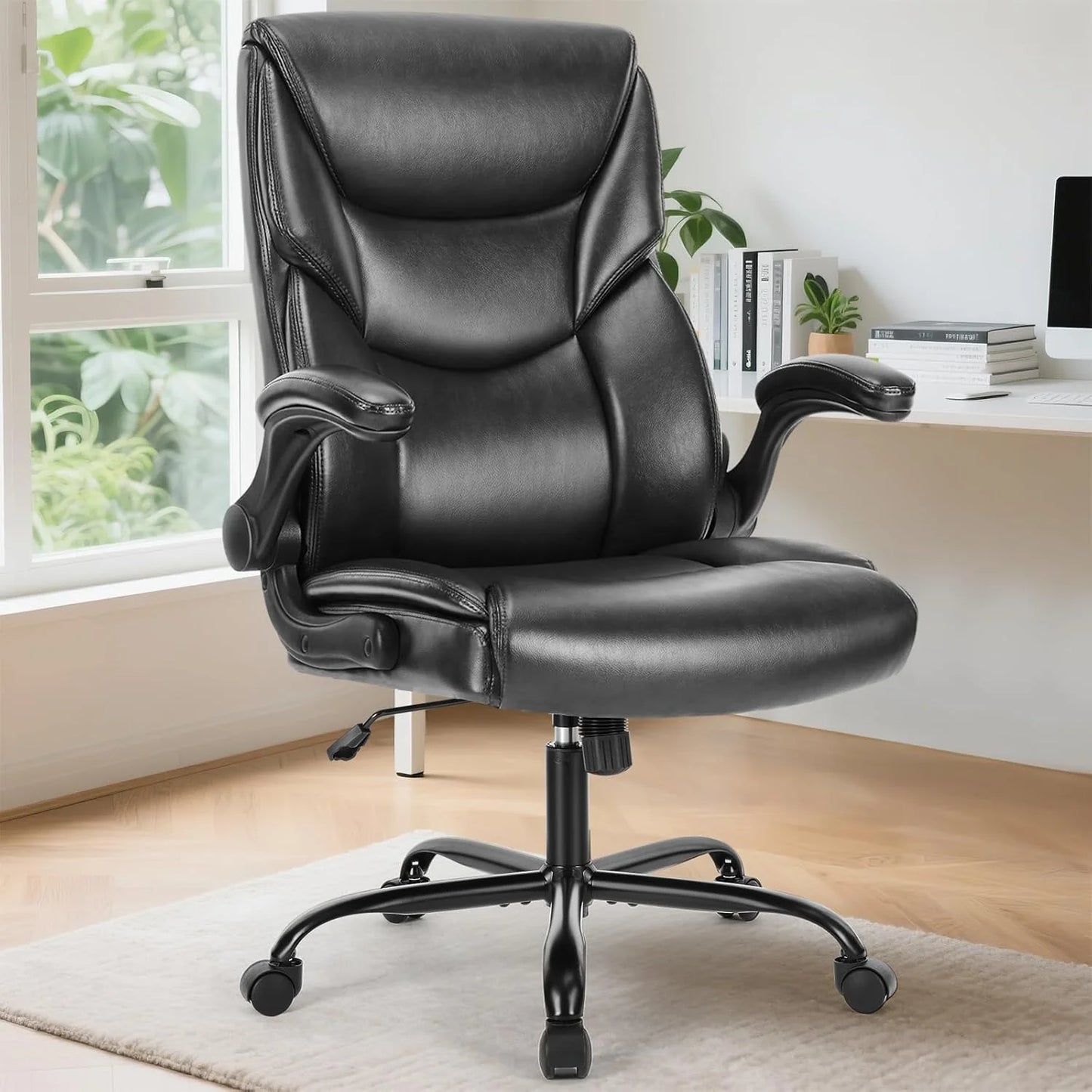 Ergonomic Office Chair Heavy Duty Work Desk Chair Adjustable Swivel Rolling Chair with Wheels