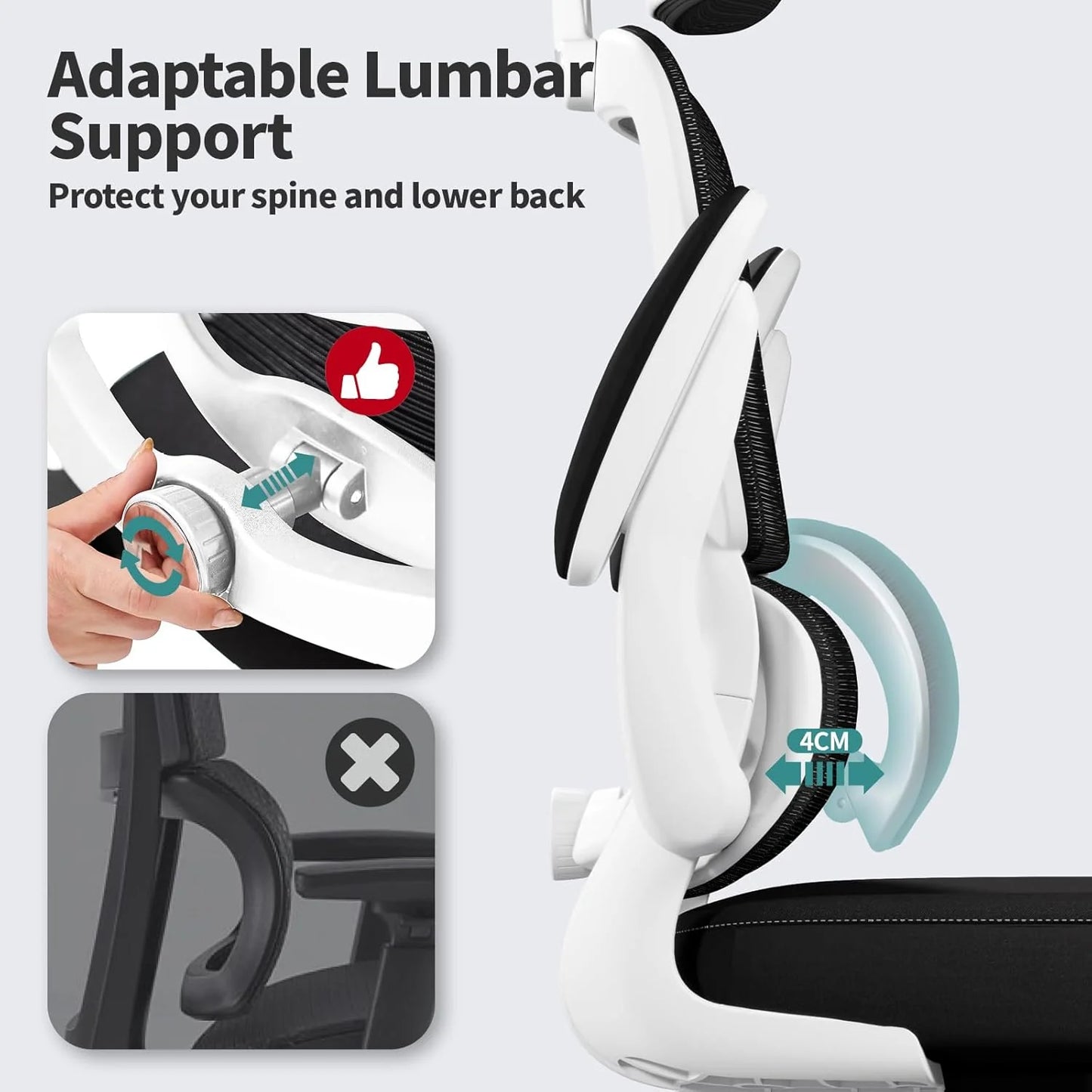 TRALT Office Chair Ergonomic Desk Chair 330 lbs Home Gaming Chair with Wheels