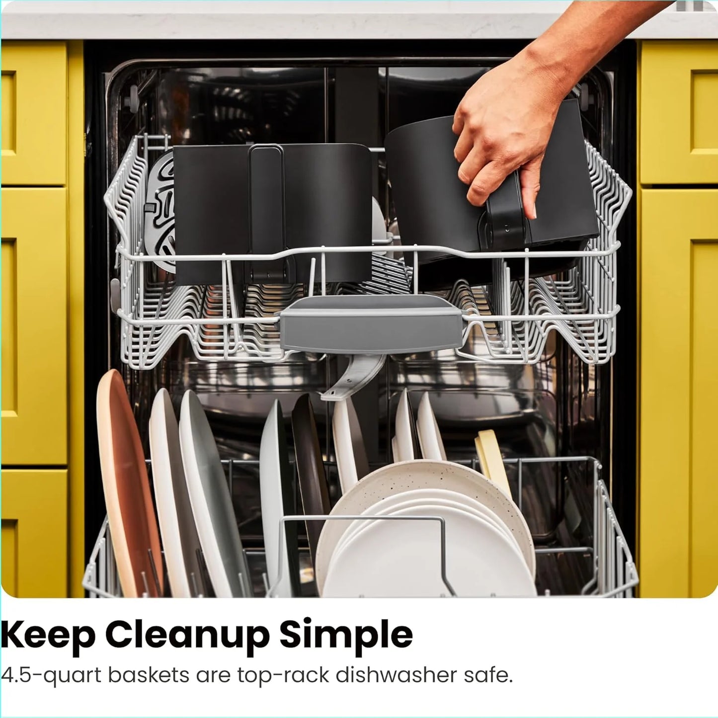 Chefman 6-Quart Dual Basket Air Fryer - Digital Touchscreen, Smart Sync Finish, High-Frying, Auto-Off, 2 Independent 3-Quart Nonstick Pans, Dishwasher-Safe Baskets