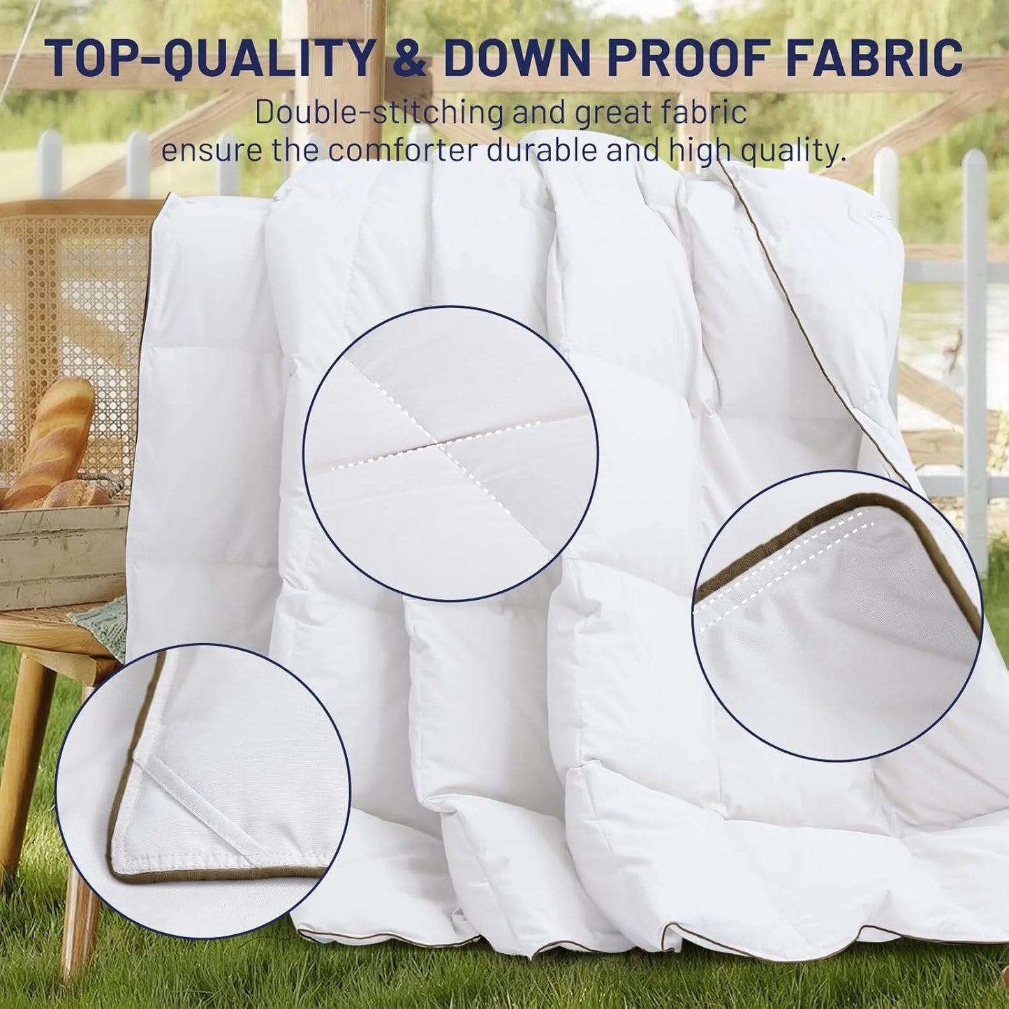 Premium Down Comforter 3D Baffle Box Design