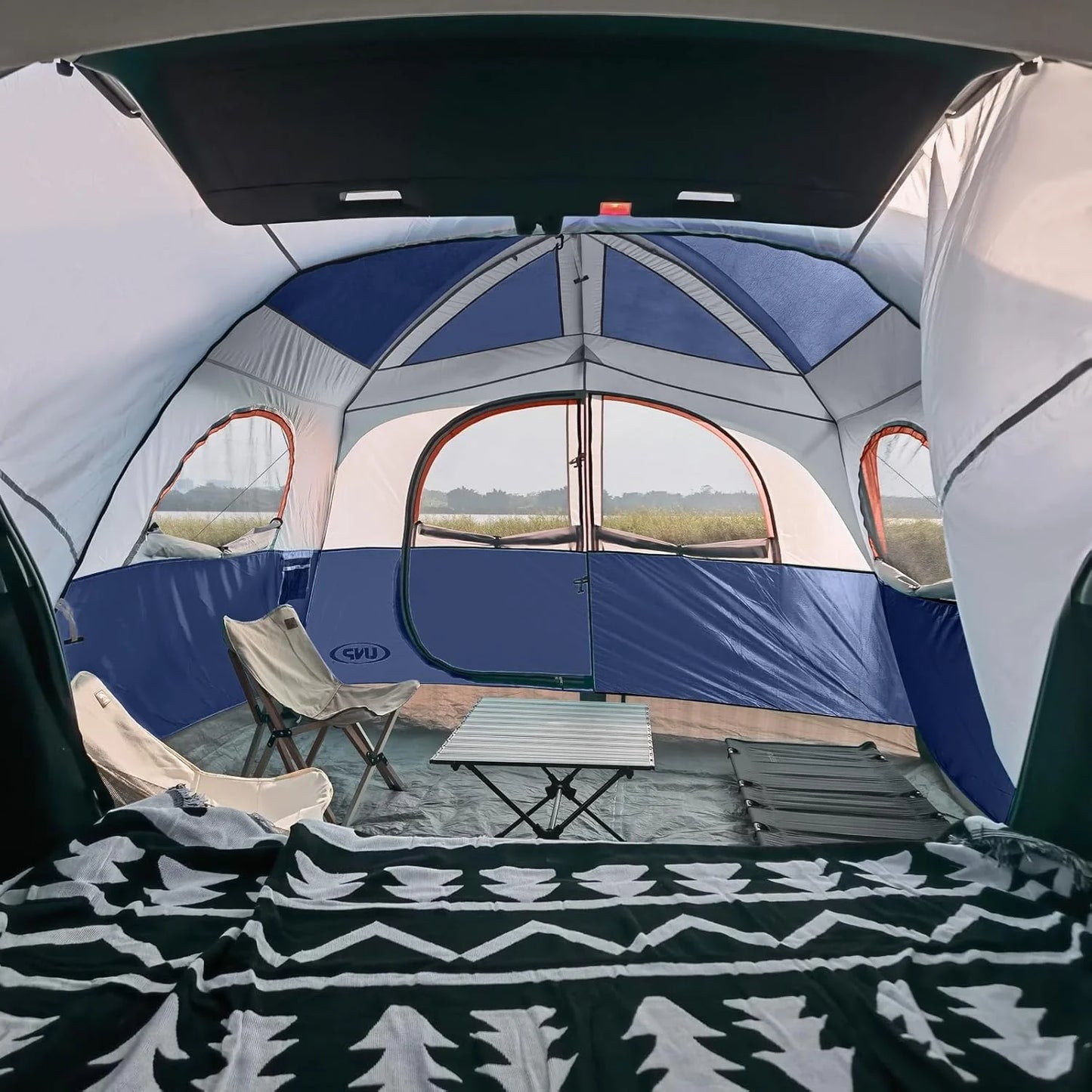 SUV Tent for Camping, 6-Person SUV Tailgate Tent - Easy Set Up with Rainfly, 10'x9'x78in(H)