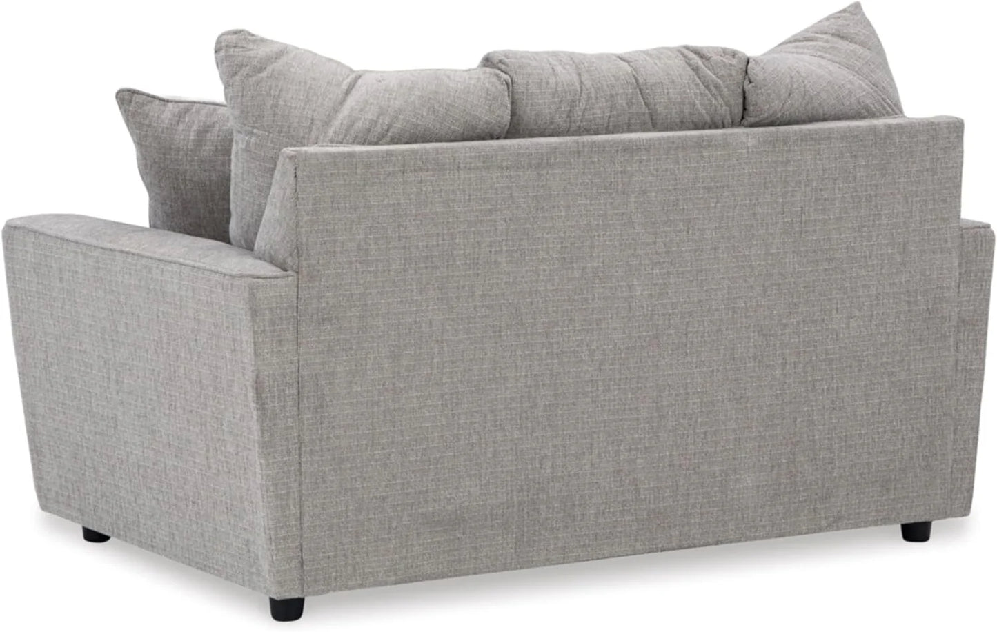 Casual Loveseat with Flared Arms Gray Upholstered Sofa for Living Room
