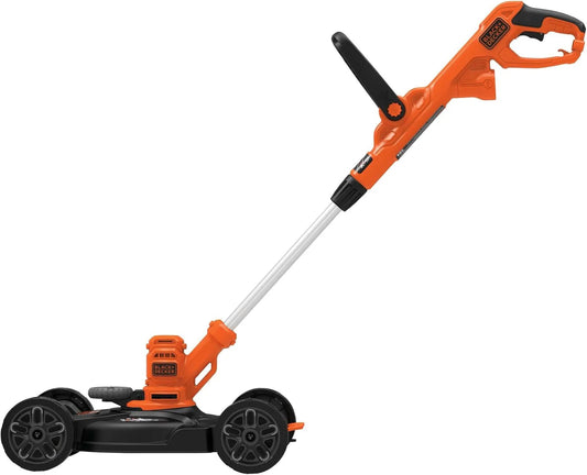 BLACK+DECKER 3-in-1 Corded Lawn Mower, String Trimmer & Edger, 12-Inch (BESTA512CM)