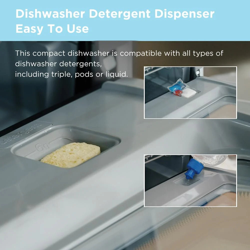 COMFEE' Portable Mini Dishwasher Countertop with 5L Built-in Water Tank