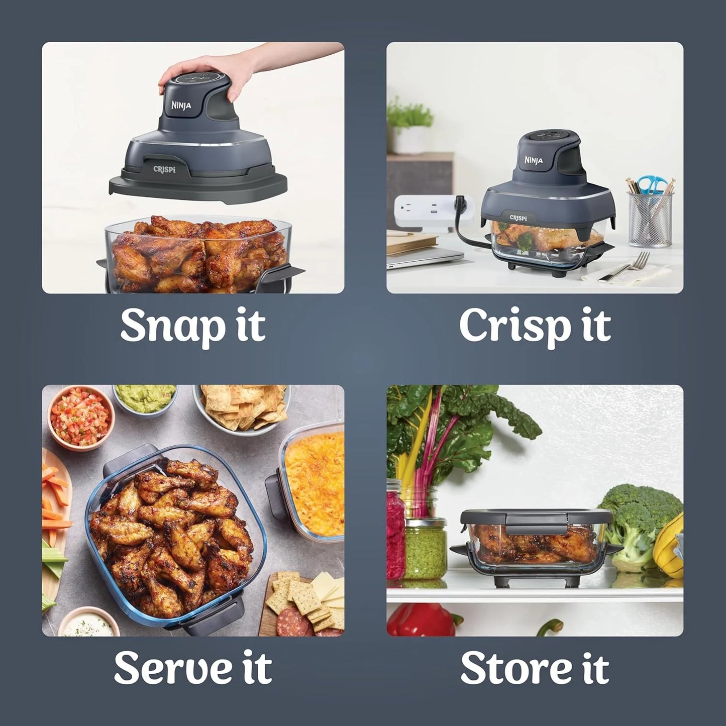 Crispi Air Fryer Microwave Freezer & Dishwasher Safe
