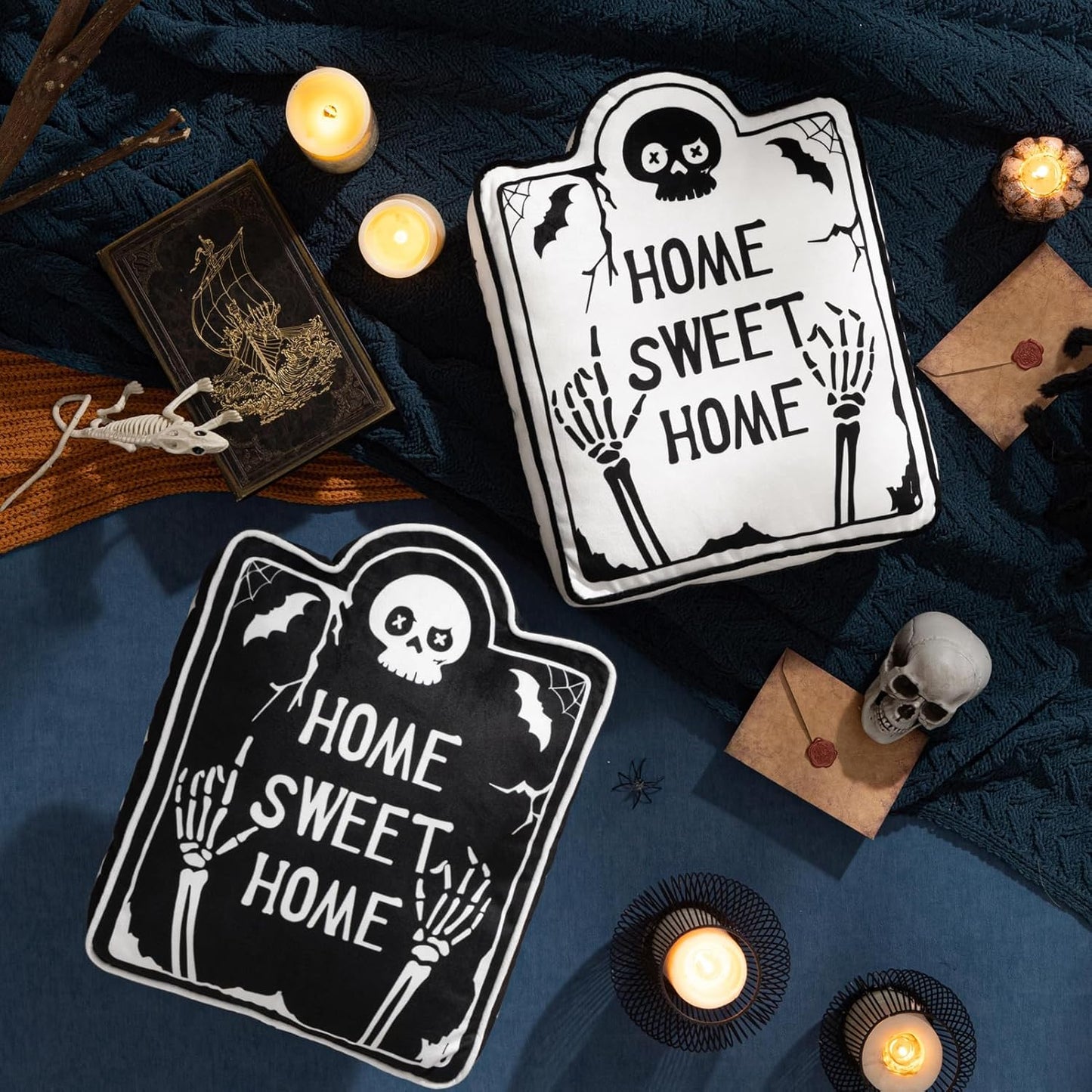 Halloween Shaped Throw Pillow Skeleton Shaped Pillow