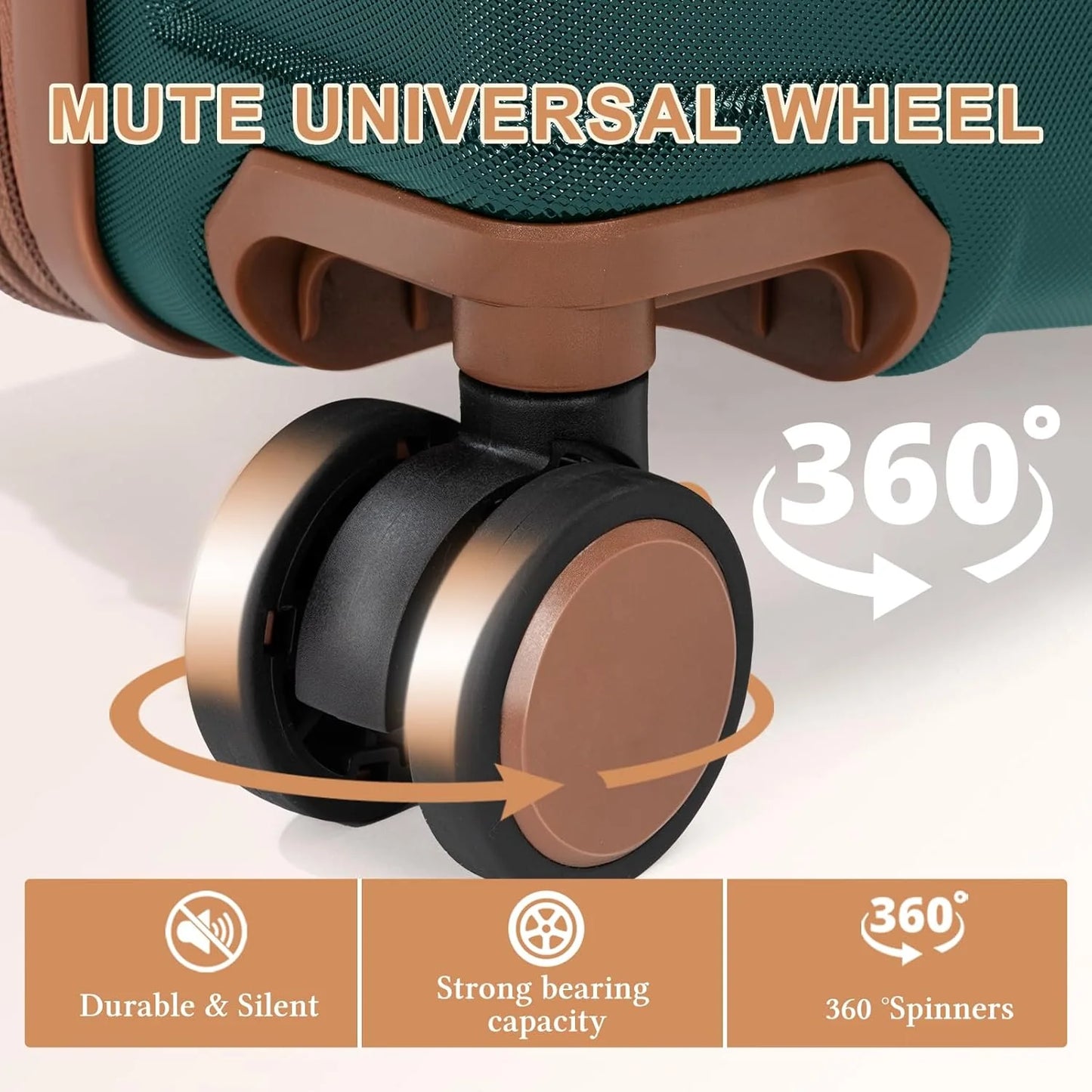 5 piece luggage set expandable suitcase 22x14x9 aviation certified durable waterproof travel set