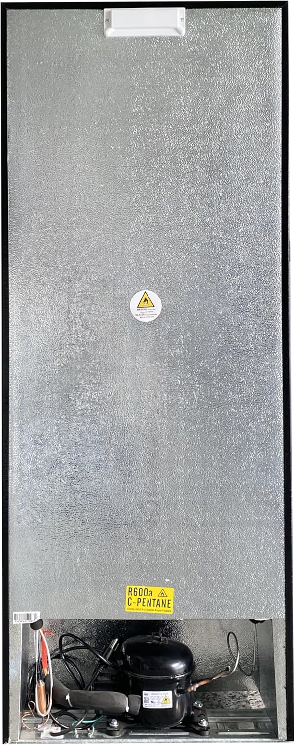 Frigidaire Upright Freezer, 6.5 cu. ft., Deep Freeze, Vinyl Coated Metal with Wire Shelving, Compact for Kitchen, RV, Dorm, Cabin, and Trailer, Platinum Design Series, Silver - 21D x 23W x 56H