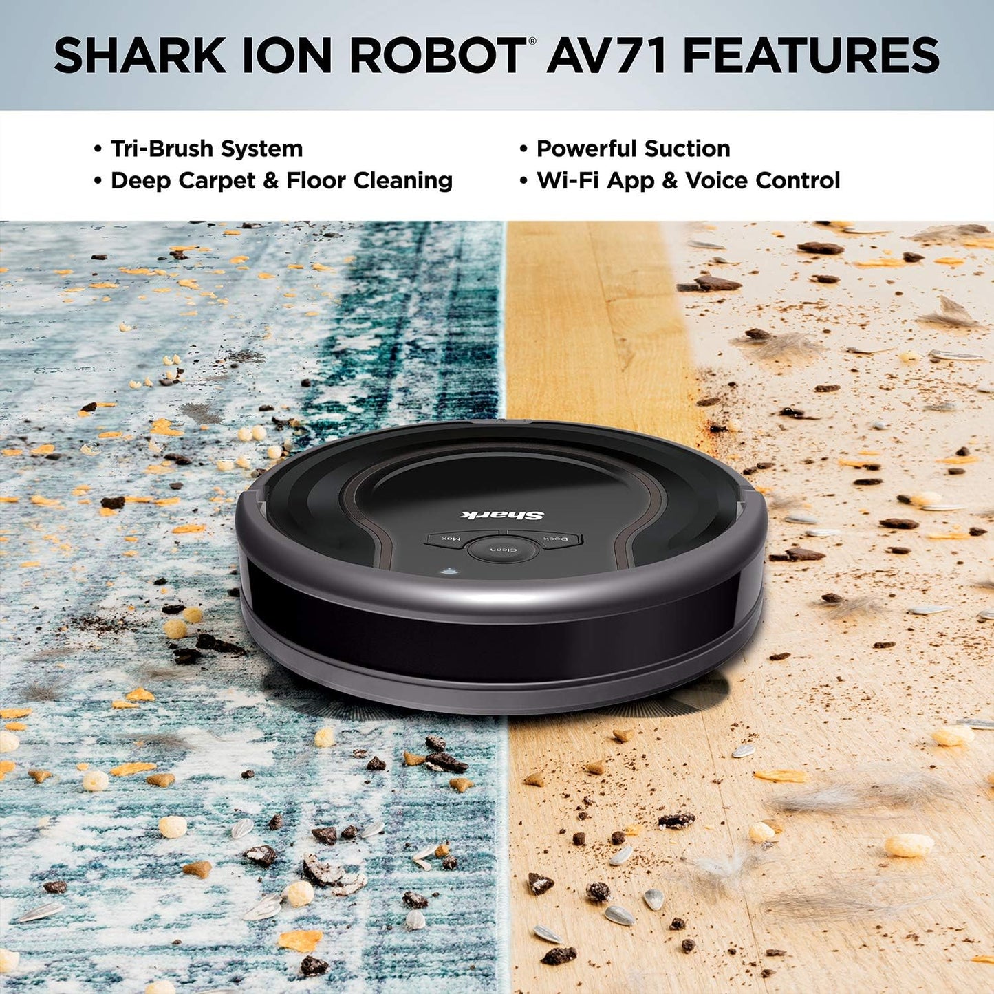 AI Robot Vacuum with XL HEPA Self-Empty Base, Bagless, 60-Day Capacity, LIDAR Navigation, Perfect for Pet Hair, Compatible with Alexa, Wi-Fi Connected, Carpet & Hard Floor, Black