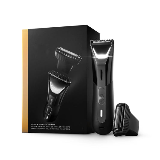 Body Hair Trimmer Foil Blades, Waterproof Wet/Dry Groomer, USB-C Rechargeable with Travel Pouch