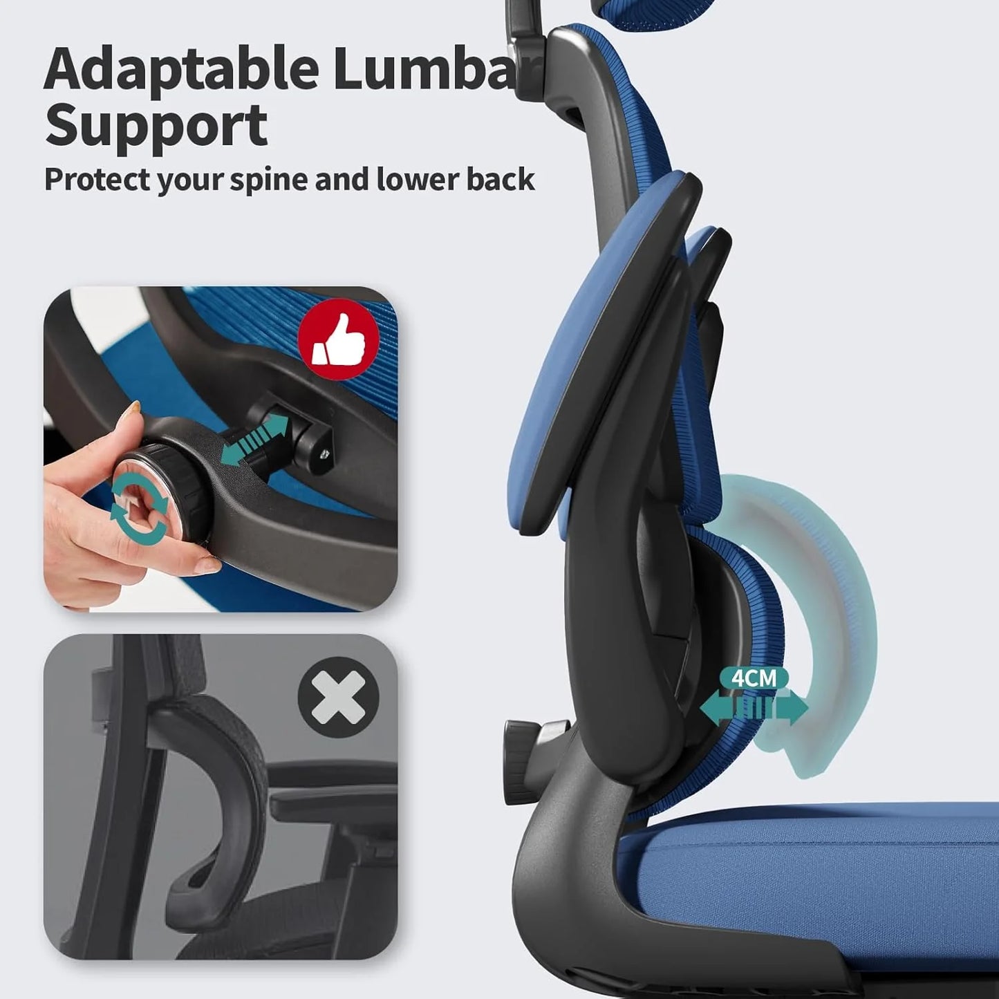 TRALT Office Chair Ergonomic Desk Chair 330 lbs Home Gaming Chair with Wheels