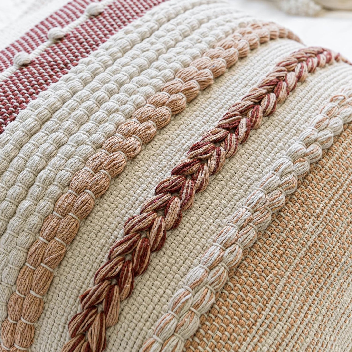 Blue Boho Decorative Throw Pillow Cover 20x20