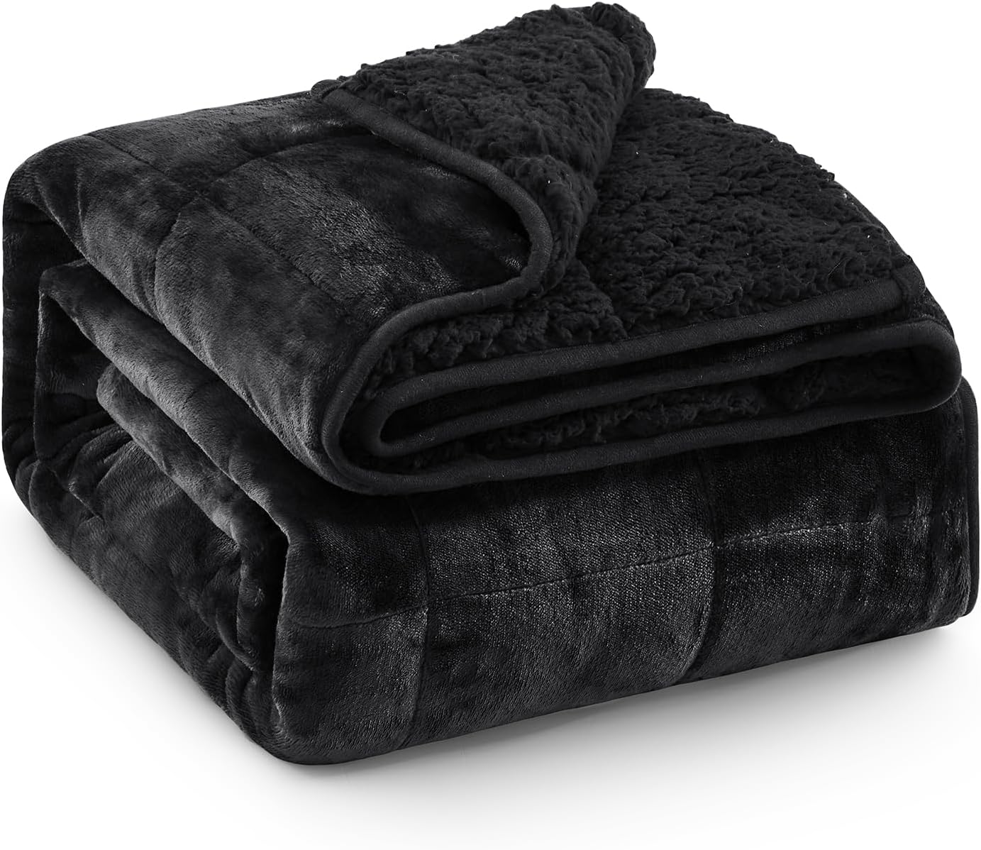 Sherpa Fleece Weighted Blanket 15 lbs 60"x 80"