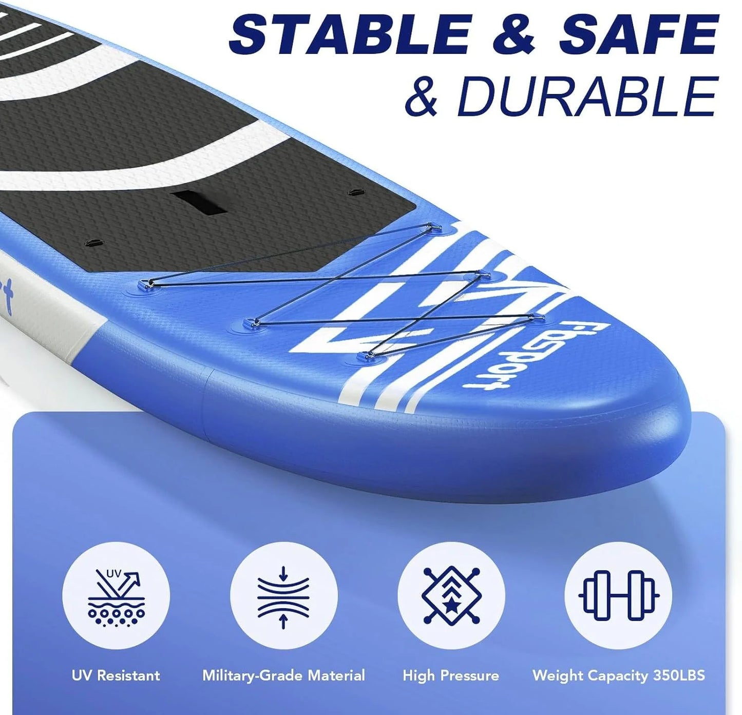 FBSPORT 11' Premium Stand Up Paddle Board, Yoga Board with Durable SUP Accessories & Carry Bag | Wide Stance, Surf Control, Non-Slip Deck, Leash, Paddle and Pump for Youth & Adult