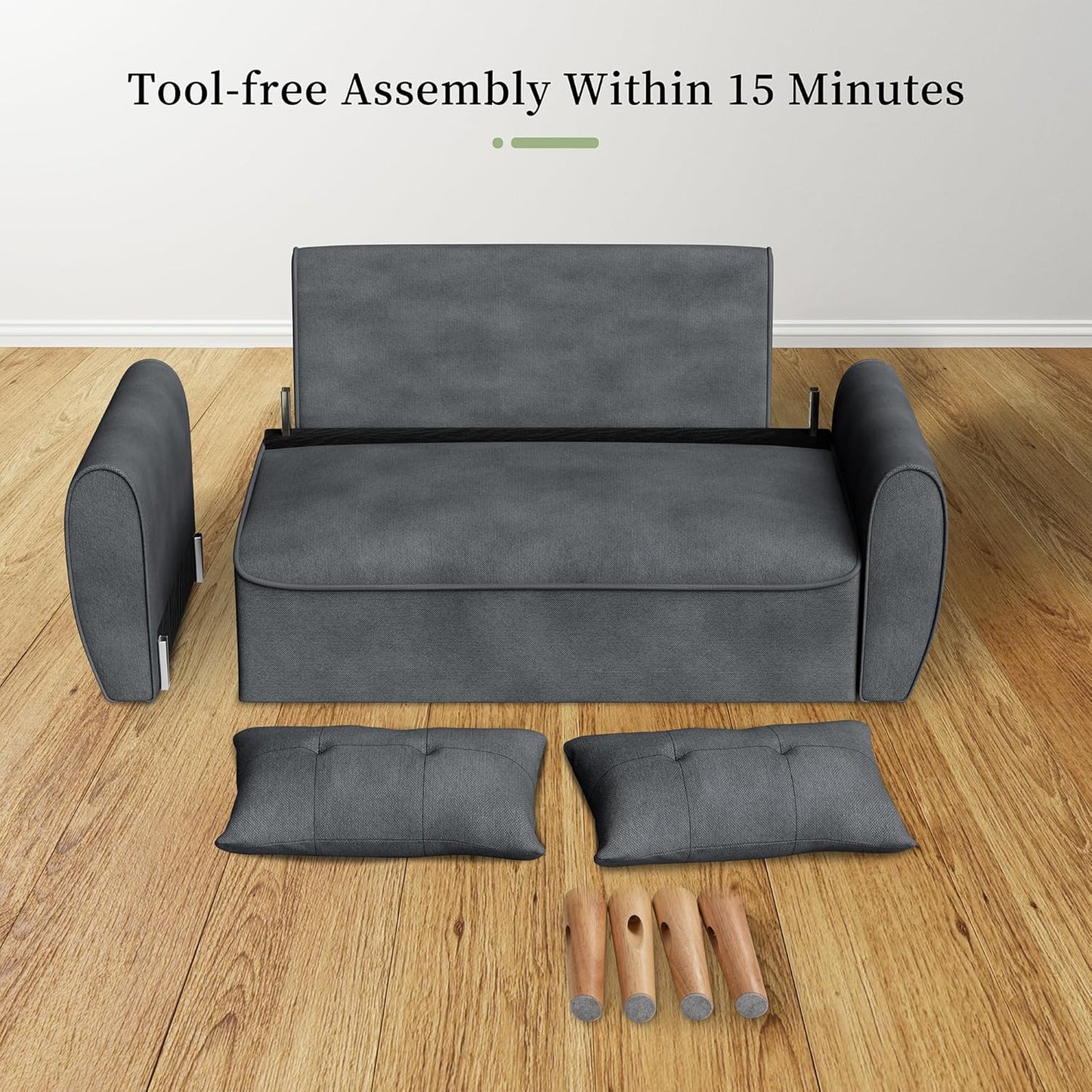 47" Small Modern Loveseat Sofa