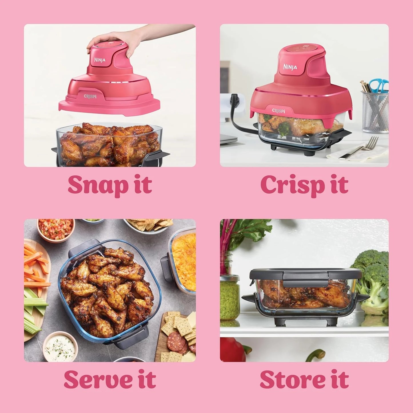 Crispi Air Fryer Microwave Freezer & Dishwasher Safe
