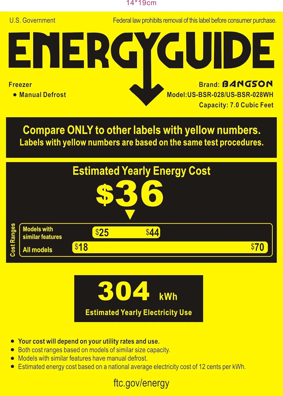 BANGSON Upright Freezer, 7.0 Cu.ft Stand Up Freezer, Convertible Upright Freezer/Refrigerator, Single Door for Kitchen,Garage, Office, Apartment, Silver
