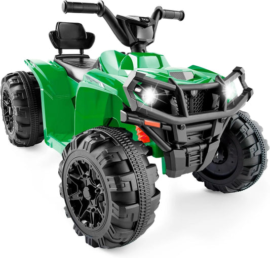 Best Choice Products 12V Kids Ride-On Electric ATV, 4-Wheeler Quad Car Toy w/Bluetooth Audio, 2.4mph Max Speed, Treaded Tires, LED Headlights, Radio