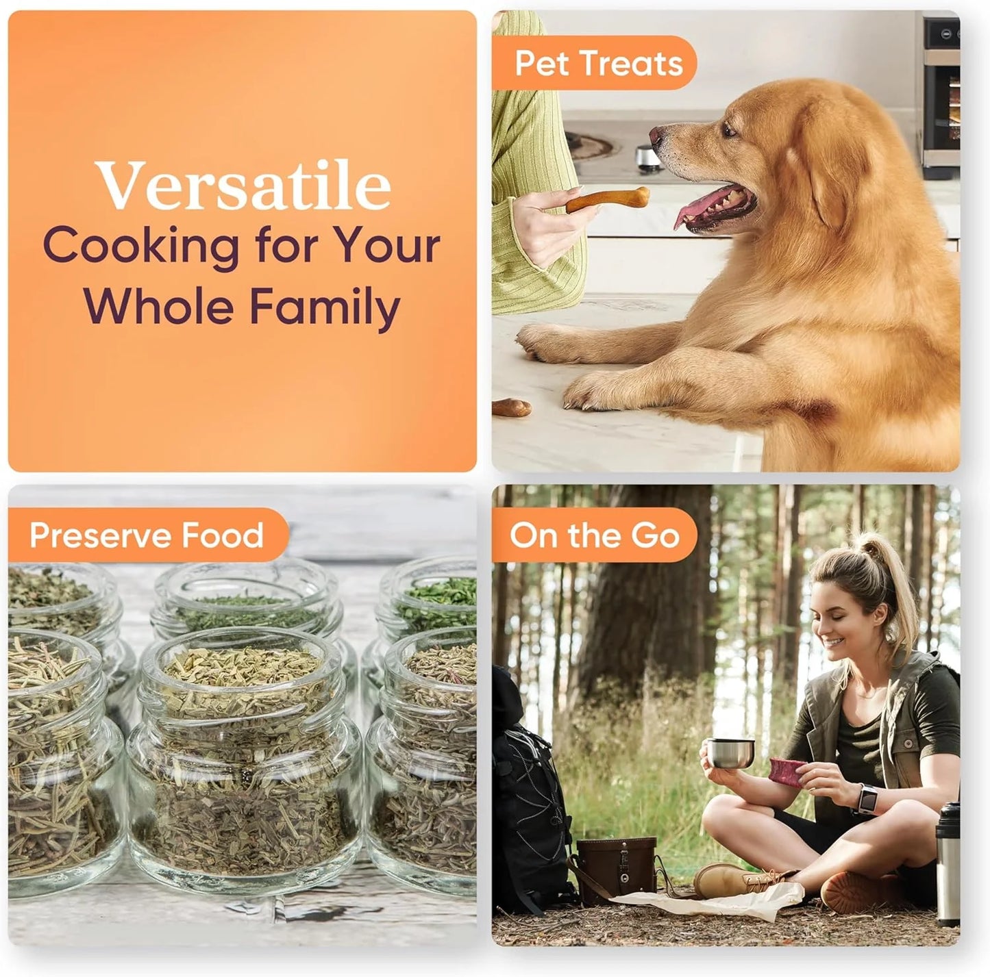 COSORI Food Dehydrator, Bigger Than 7 Trays With Large 6.5" Drying Space, 600W Power Saves More Time Than 480W, 165°F Dehydrated Dryer