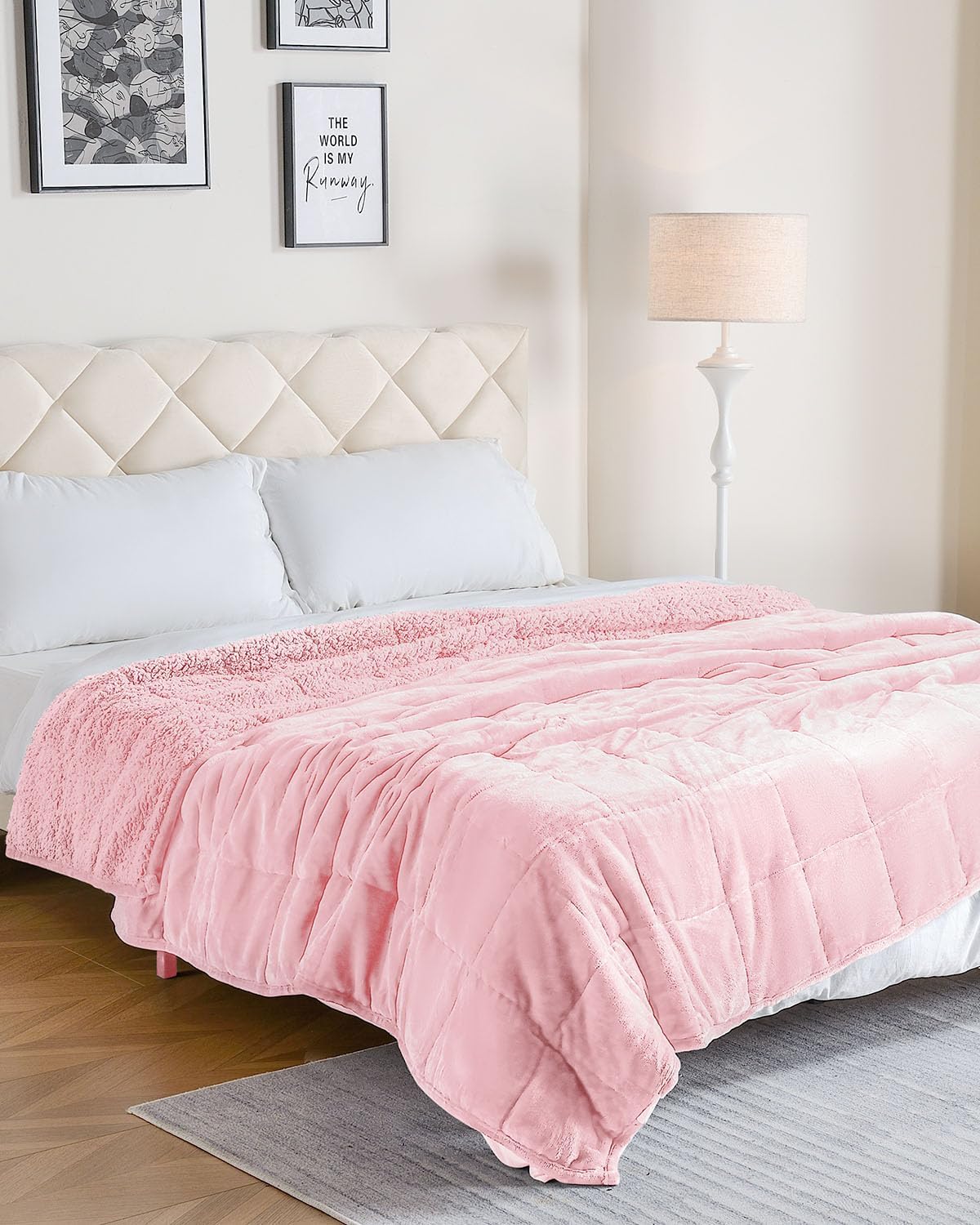 Weighted Blanket Queen Size 15lbs 60x80 inches with Soft Plush Fleece