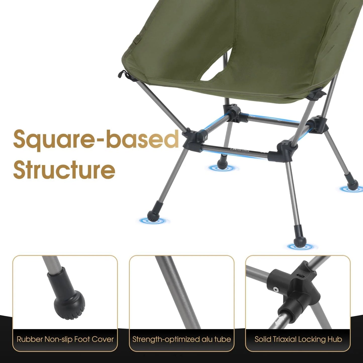 Portable Camping Chair Plus Folding Chair for Backpacking and Hiking