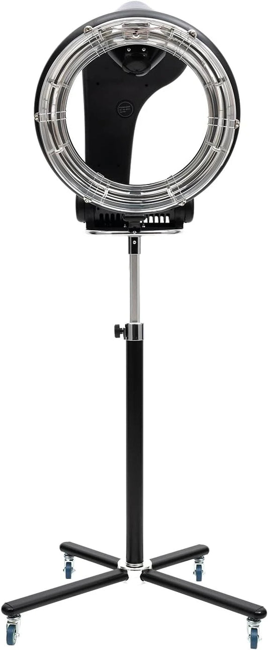 Hair Dryer, 1200W Hair Salon Color Processor Dryer with Infrared Technology, 6 Modes, 360 Efficient Heating, Adjustable Height, Rolling Base for Salon & Home Use, Quiet Care, Black