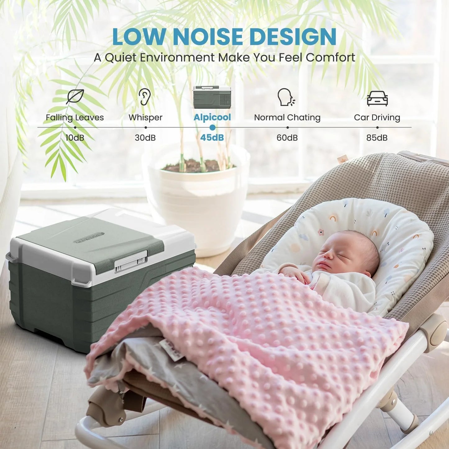 Alpicool 12 Volt Refrigerator 12V Car Fridge 10 Quart Small Car Refrigerator Portable Fridge 12/24V DC 110~240 Volt AC for Truck RV Camper SUV Portable Freezer Electric Cooler for Camping (-4℉-68℉)