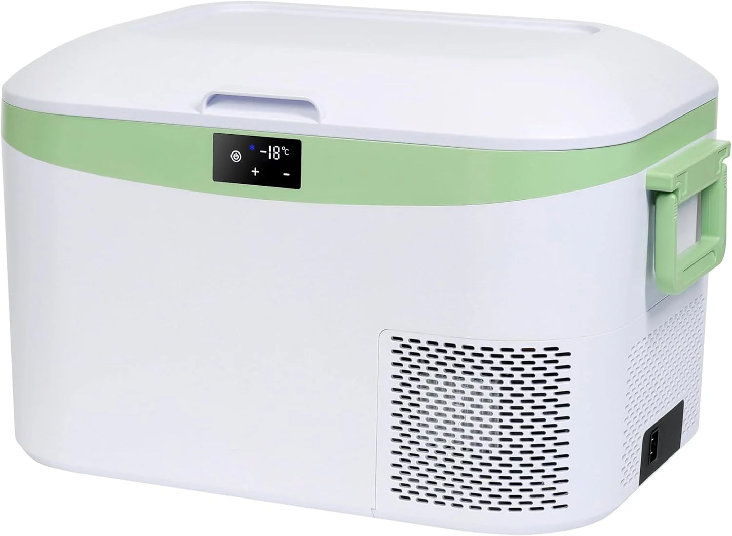 Car Fridge Portable 12 Volt Refrigerator 23 Quart (22 Liter) Freezer Compressor Cooler 12V/24V DC 110～240 V AC for Outdoor, Camping, Travel, Home Use -18℃~+15℃ (Green)