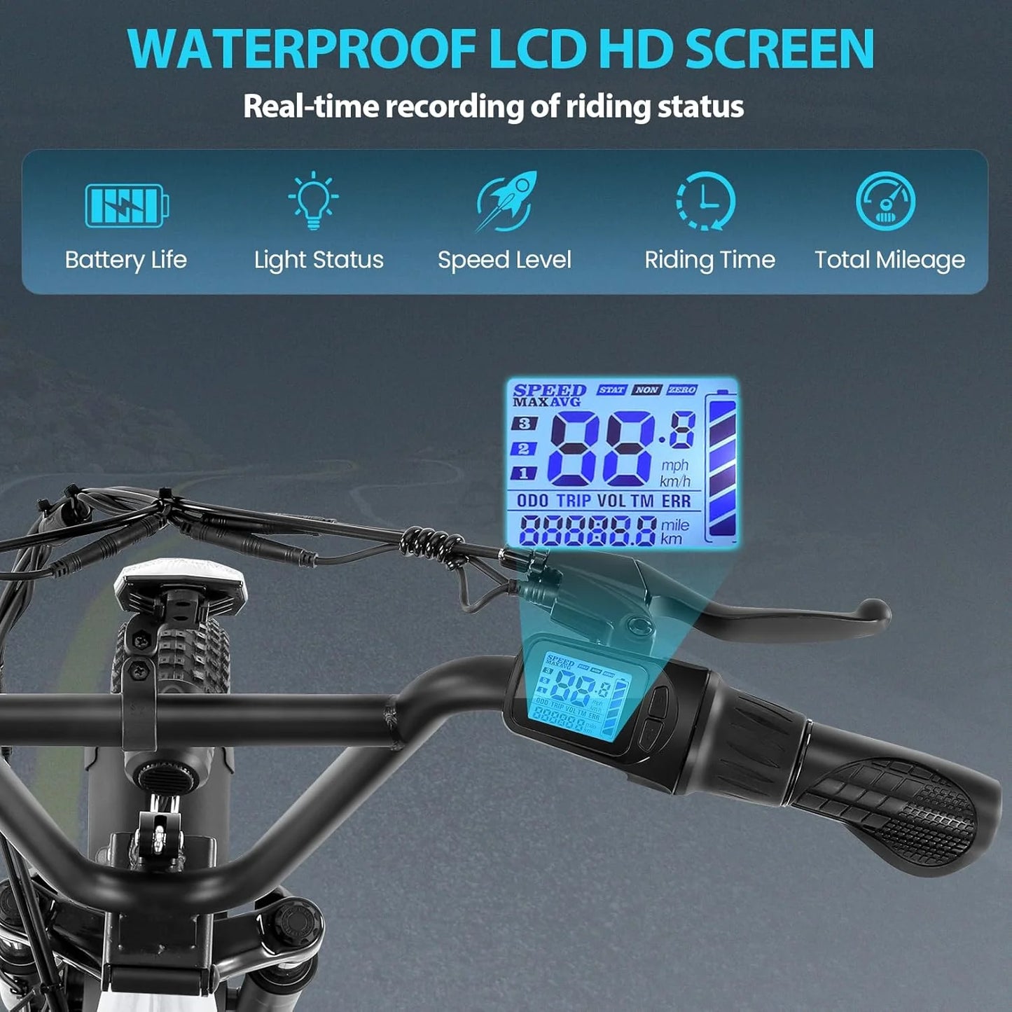 Caroma Peak 800W Foldable Adult Electric Scooter with 20-inch Wide Tires, 48V Battery, Basket, and Adjustable Seat