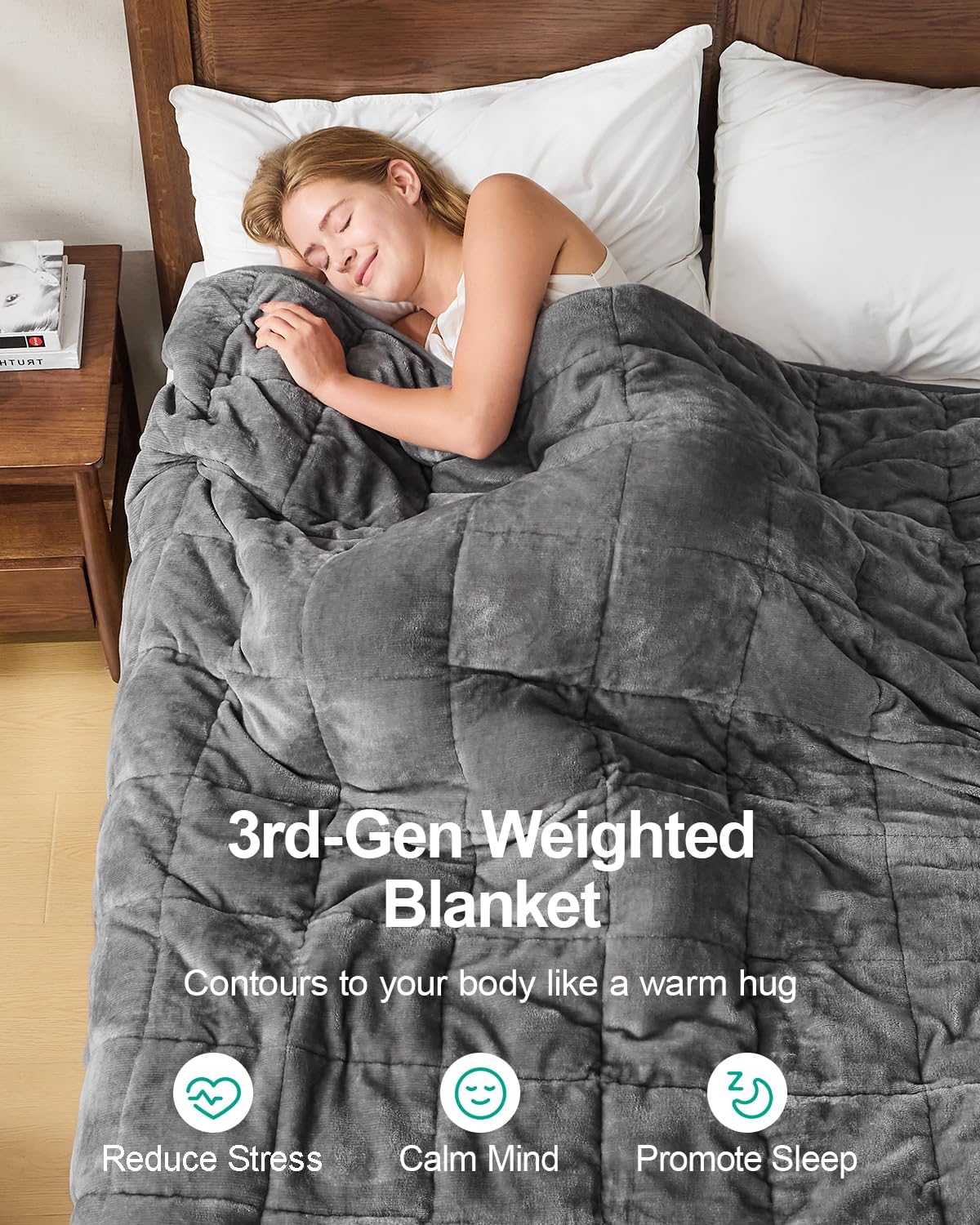 Sherpa Fleece Weighted Blanket 15 lbs 60"x 80"