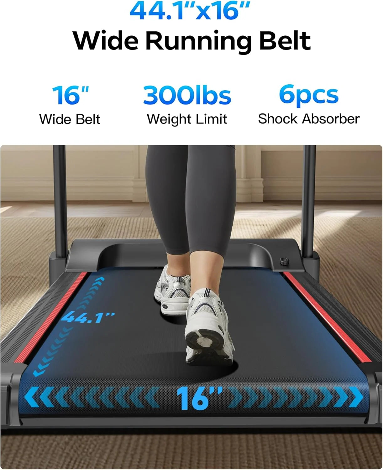 UMAY household folding tilt treadmill with heart rate sensor Low noise