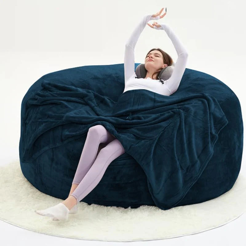 60" inch Oversized Bean Bag Sofa with Filling, Memory Sponge Bean Bag Chair