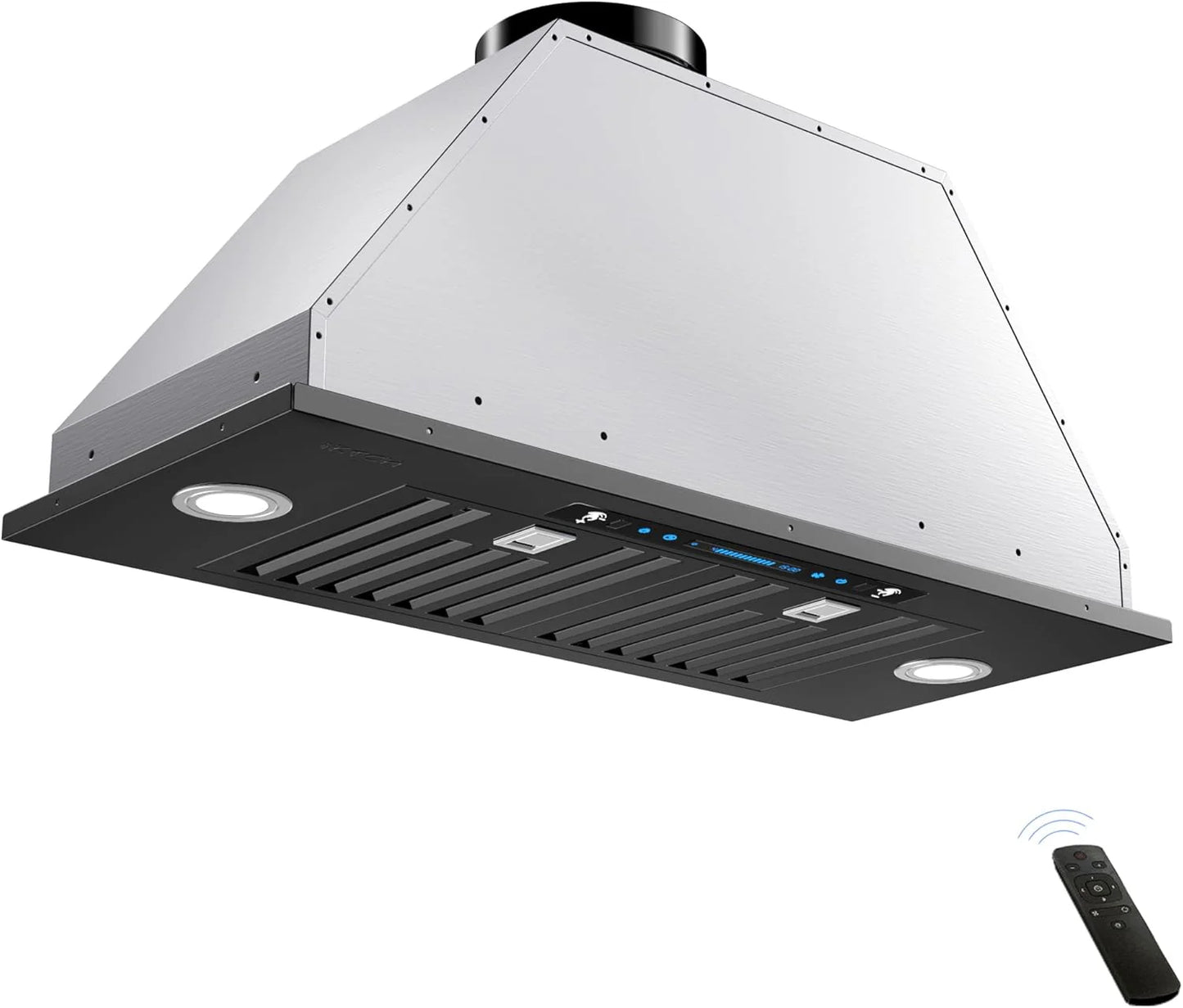 IKTCH 30" Built-in/Plug-in Range Hood 900 CFM, Ducted/Ductless Convertible Ducted, Stainless Steel Kitchen Range Hood